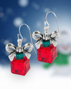 Holiday Present Earring in Light Siam - Christmas Jewelry Making Kit - Too Cute Beads