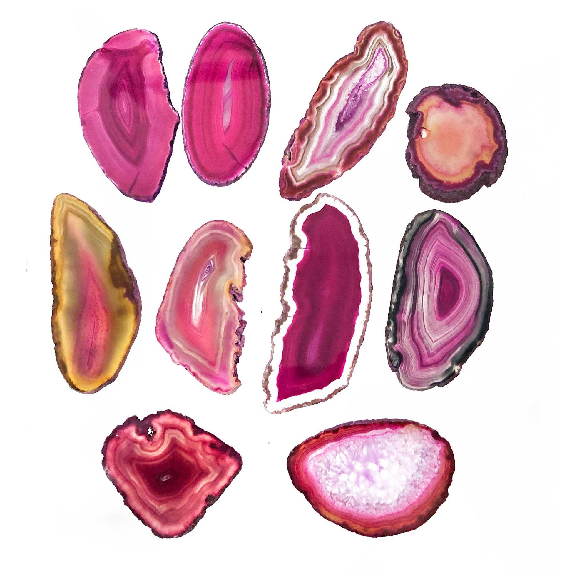 Abstract Agate Slices - Pink