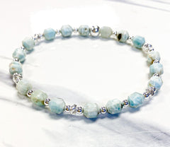 Faceted Hexagon Gemstone Stack Bracelet Kit - Too Cute Beads