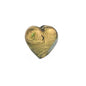 12mm Murano Heart Beads - Gold Foiled Black Diamond - Too Cute Beads