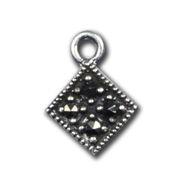 Marcasite Charm- 10mm Diamond (1pc)