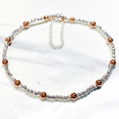 Minimalist Metals Bracelet Kit Silver and Rose Gold - Too Cute Beads