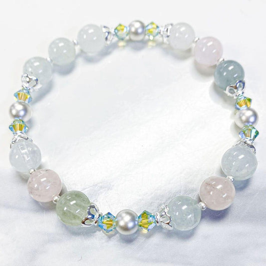 Mixed Morganite Gemstone Bracelet Kit - Too Cute Beads