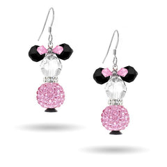 DIY Pave Mouse in the House Earring Kit - Light Rose - Too Cute Beads