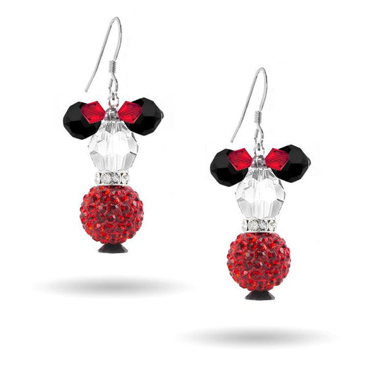 DIY Pave Mouse in the House Earring Kit - Light Siam - Too Cute Beads