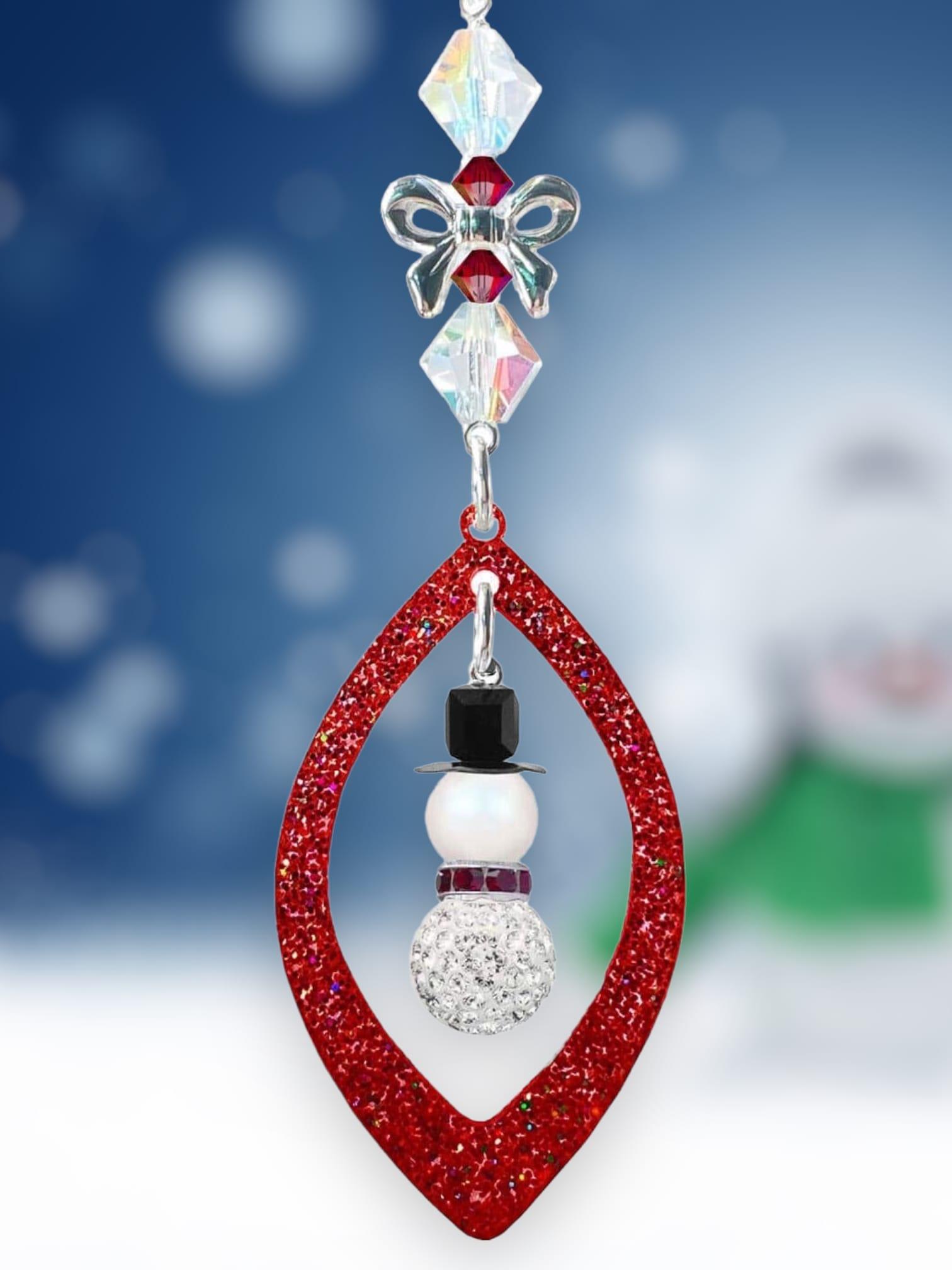 Pave Snowman Christmas Ornament 