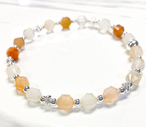 Faceted Hexagon Gemstone Stack Bracelet Kit - Too Cute Beads