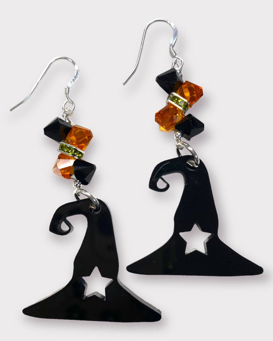 Witch Hat Earrings - Halloween Jewelry Making Kit - Too Cute Beads