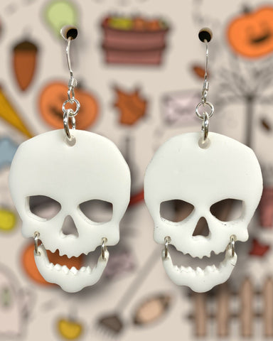 Scary Skull Earring - Halloween Jewelry Making Kit - Too Cute Beads