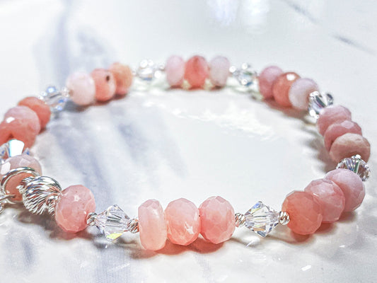 Pink Opal Tree of Life Bracelet - Jewelry Making Kit - Too Cute Beads