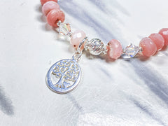 Pink Opal Tree of Life Bracelet - Jewelry Making Kit - Too Cute Beads