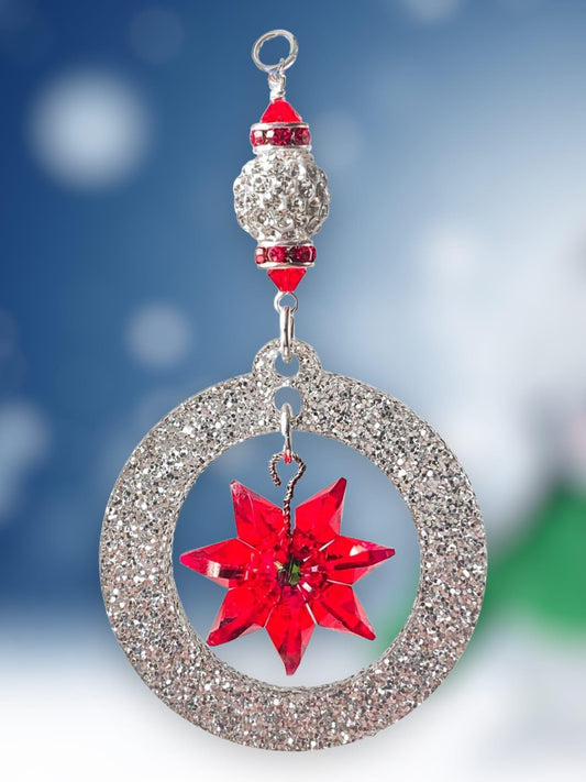 Poinsettia Christmas Ornament Kit - Too Cute Beads