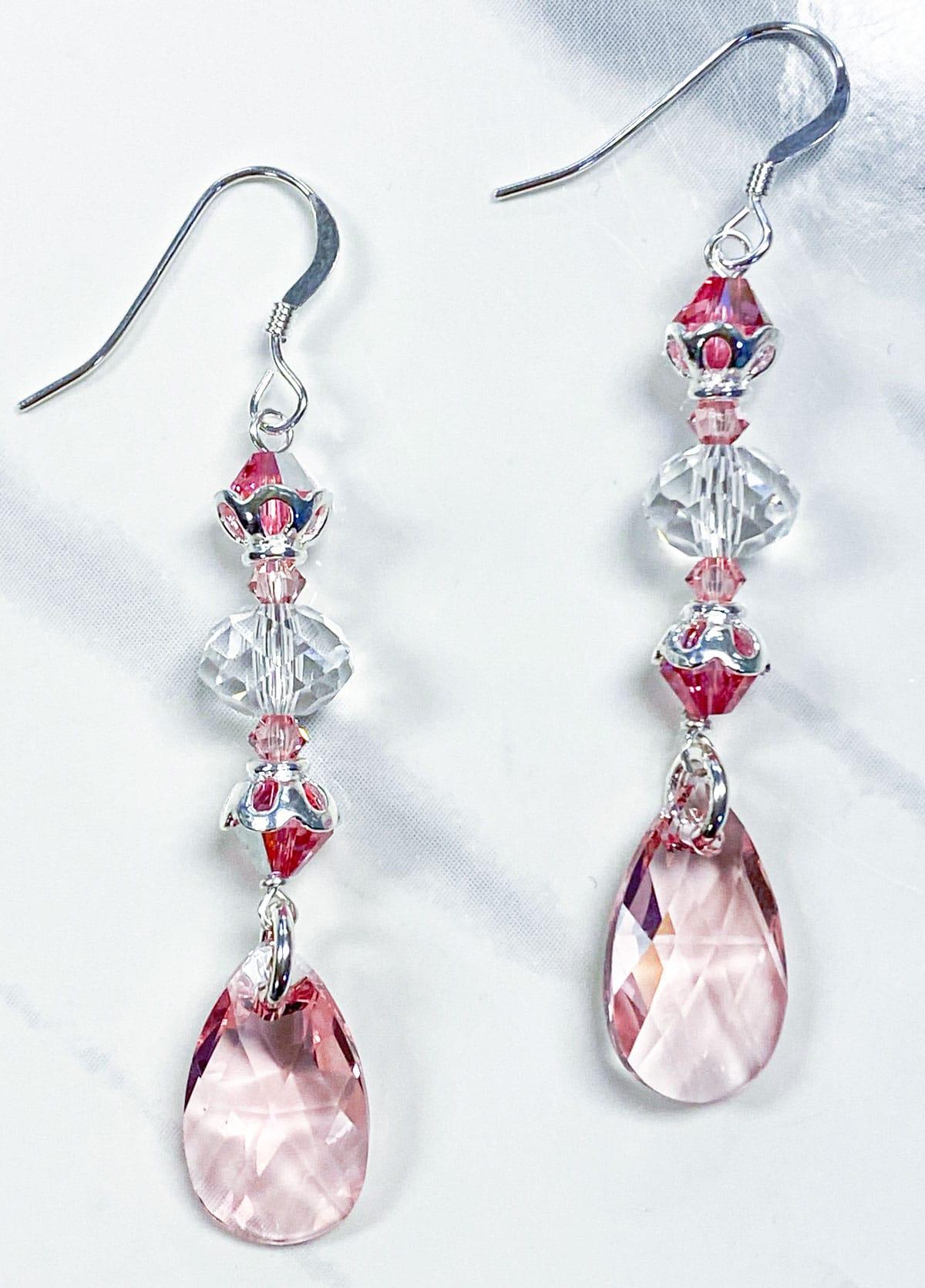 Pretty in Pink Earring Kit with Vintage Swarovski Crystals