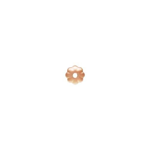 14K Rose Gold Filled 3mm Flower Bead (10 Pieces) - Too Cute Beads