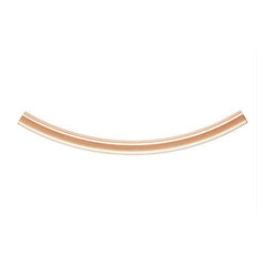 14K Rose Gold Curved Tube Bead - 2mm x 30mm (2 Pieces) - Too Cute Beads