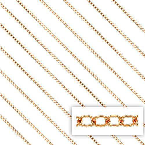 14K Rose Gold Filled 1.7mm Cable Chain (12 Inches) - Too Cute Beads