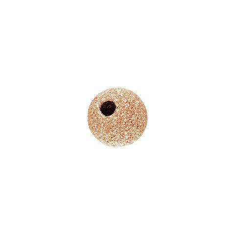 14K Rose Gold Filled Stardust Bead - 6mm (10 pieces)