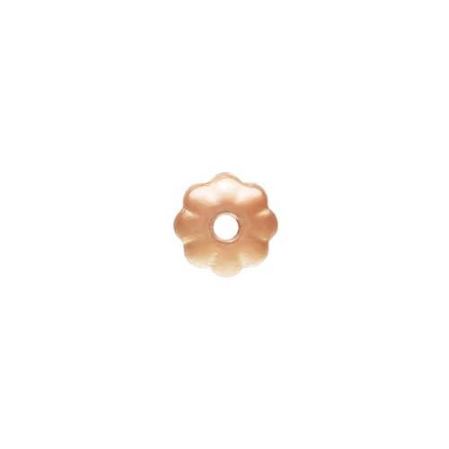 14K Rose Gold Filled 5mm Flower Bead (10 Pieces)