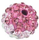 10mm Rose Transition Round Pave Bead (10 Pieces) - Too Cute Beads