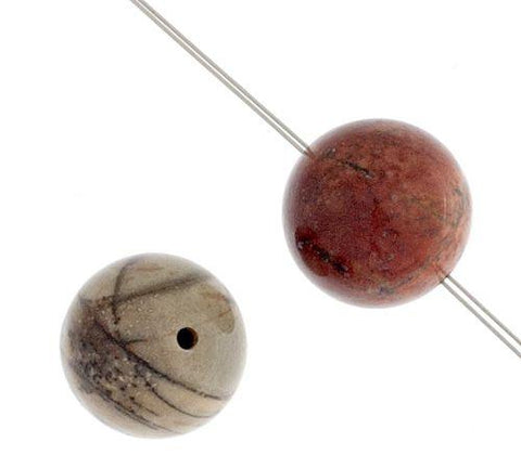 Red Creek Jasper 8mm Round - Too Cute Beads