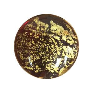 18mm Murano Glass Disc Bead - Ruby Galaxy - Too Cute Beads