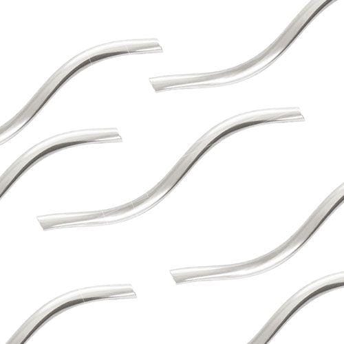 .925 Sterling Silver Spiral Tube - 1x17.5mm (10 Pack) - Too Cute Beads