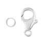 .925 Sterling Silver Oval Trigger Clasp (Includes Closed Ring) - 4.8 x 9mm (1 Set) - Too Cute Beads