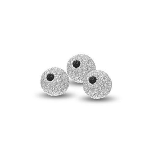 .925 Sterling Silver Stardust Round Bead - 5mm (1 Piece) - Too Cute Beads