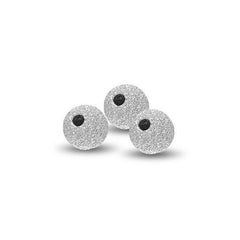 .925 Sterling Silver Stardust Round Bead - 5mm (1 Piece) - Too Cute Beads