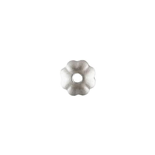 .925 Sterling Silver 5mm Flower Bead Cap (10 Pieces) - Too Cute Beads
