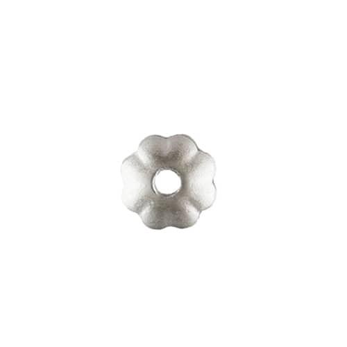 .925 Sterling Silver 5mm Flower Bead Cap (10 Pieces) - Too Cute Beads