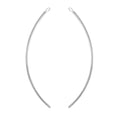 .925 Sterling Silver 2.25 Inch Curved Finding (1 Set) - Too Cute Beads