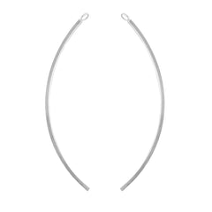 .925 Sterling Silver 2.25 Inch Curved Finding (1 Set) - Too Cute Beads