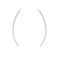 .925 Sterling Silver 1.5 Inch Curved Finding (1 Set) - Too Cute Beads