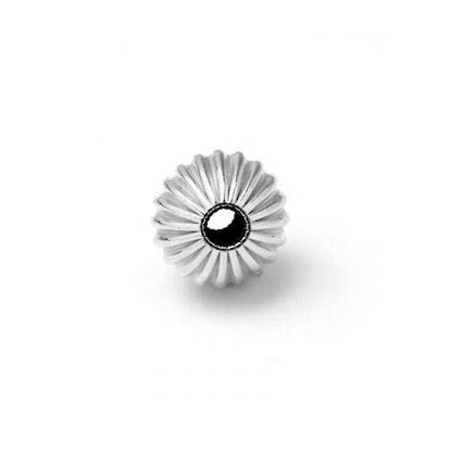 .925 Sterling Silver Corrugated Round Beads - Too Cute Beads