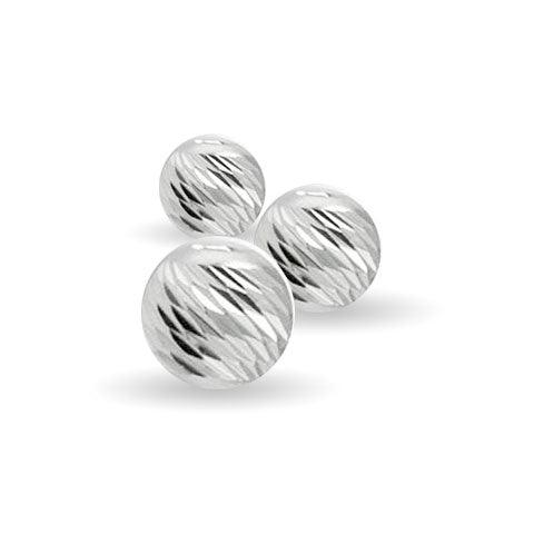 .925 Sterling Silver Multi-Cut Round Beads - Too Cute Beads