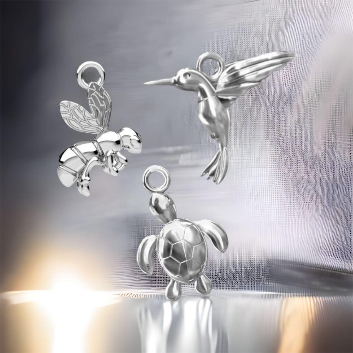 925 Sterling Silver Charm Collection Hummingbirds Flowers Tassels 925 sterling silver charm collection hummingbirds flowers tassels