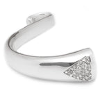 Black Ruthenium Plated Half Cuff with Matching Slice Spacer - Pave - Too Cute Beads