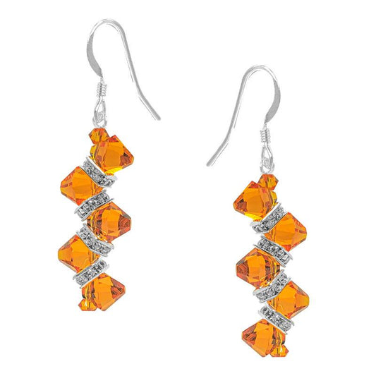 Tangerine Rock Candy Earring Kit - Too Cute Beads