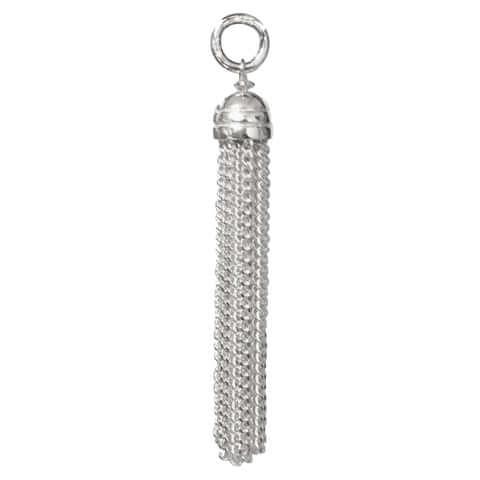 .925 Sterling Silver 1.5 / 40mm Tassel Pendant - Too Cute Beads
