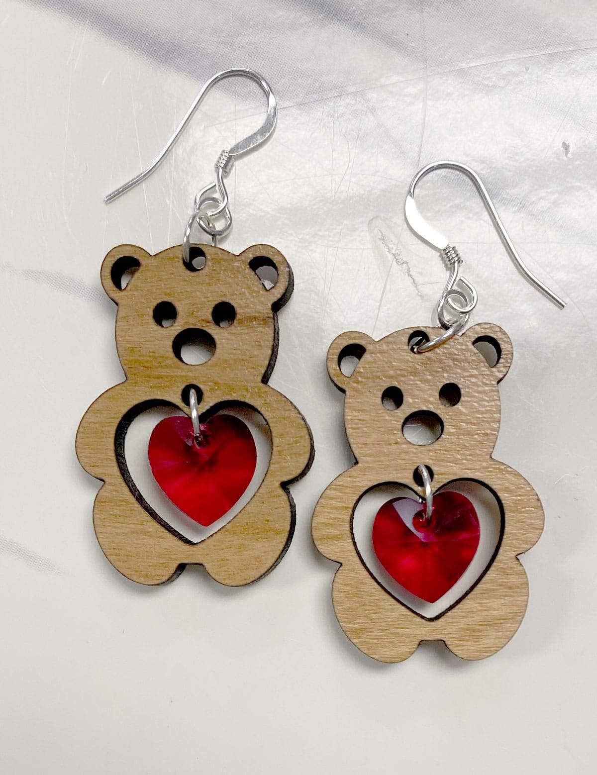 Valentines Day Bear Earring Kit - Too Cute Beads