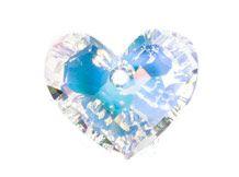 Swarovski 28mm Truly in Love Heart - Crystal AB (1pc) No Longer in Production - Too Cute Beads