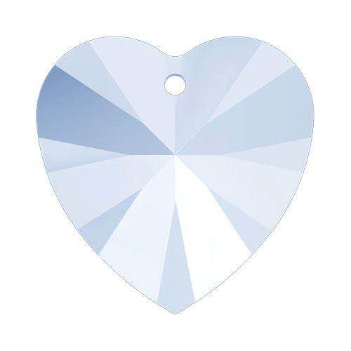 Swarovski 14mm Heart Pendant - Air Blue Opal (1pc) - Too Cute Beads