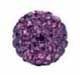 Pave Bling Bead - 8mm Amethyst with 1mm Hole (1 Piece)
