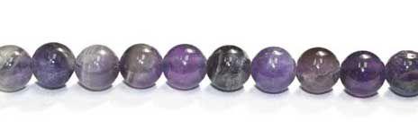 8mm Amethyst Round with 2.5mm Hole (aprox26) - Too Cute Beads