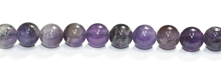 12mm Amethyst Round with 2.5mm Hole (aprox 17)