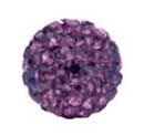 Pave Bling Bead - 14mm Amethyst with 2mm Hole (1 Piece) - Too Cute Beads