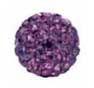 Pave Bling Bead - 10mm Amethyst with 1mm Hole (1 Piece) - Too Cute Beads