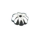 .925 Sterling Silver Flower Bead Cap - 6mm (10 Pack) - Too Cute Beads