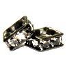 4mm Black Finish Squaredell - Black Diamond (Sold by the piece) - Too Cute Beads